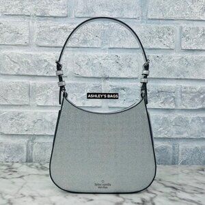 Kate Spade Glimmer Glitter Shoulder Bag In Silver